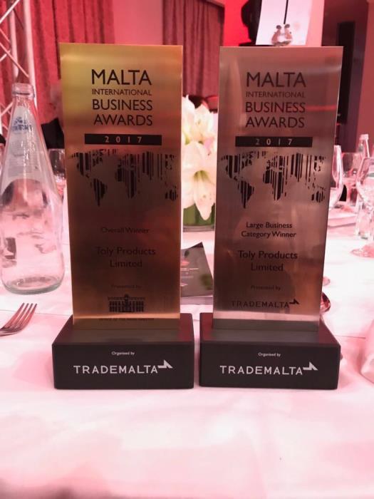Toly Scoops the awards at the 1st Malta International Business Awards